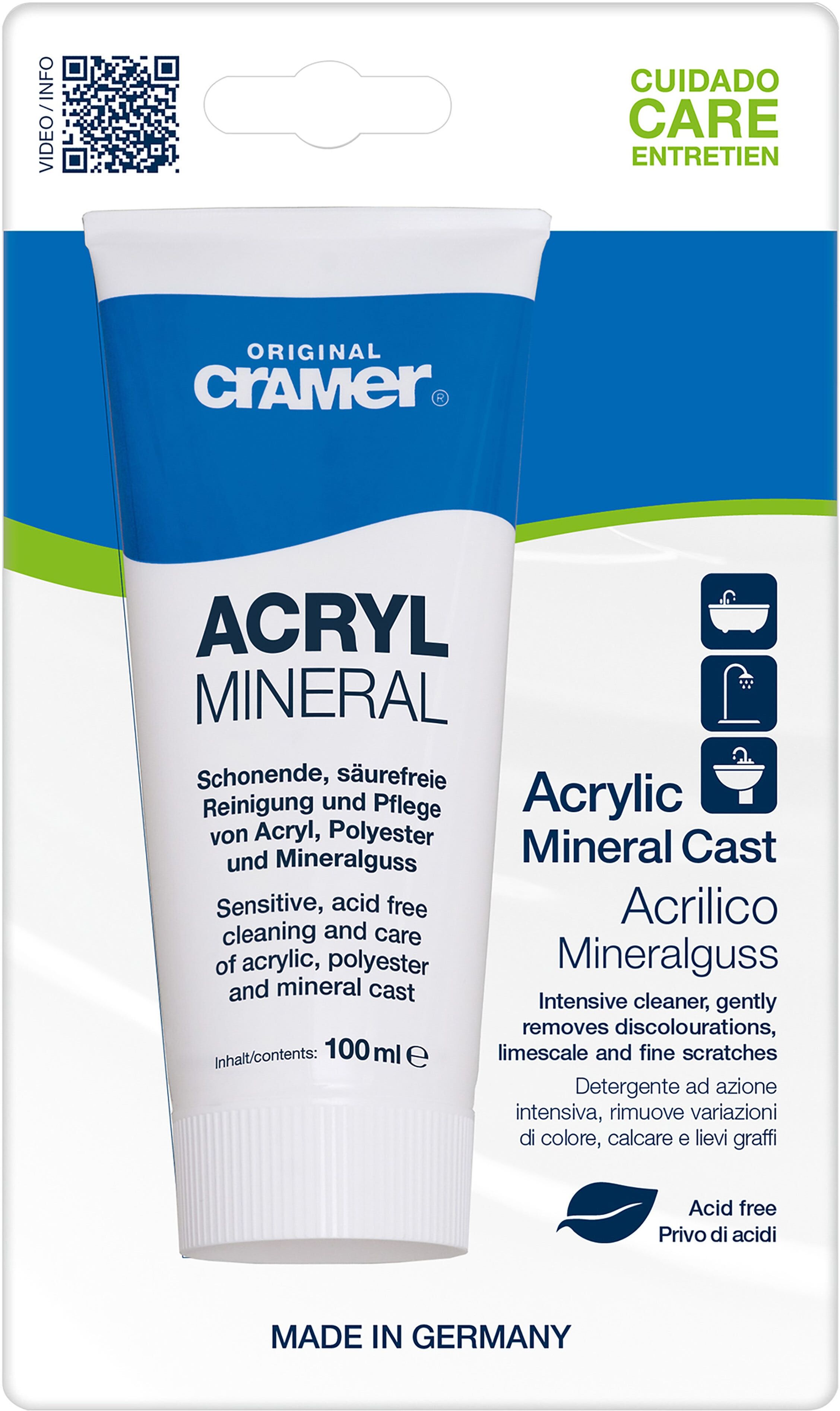 Cramer PASTA DETERGENTE PROFESSIONALE   PER ACRILICHE GEALCOAT MINERALMARMO 100 ml