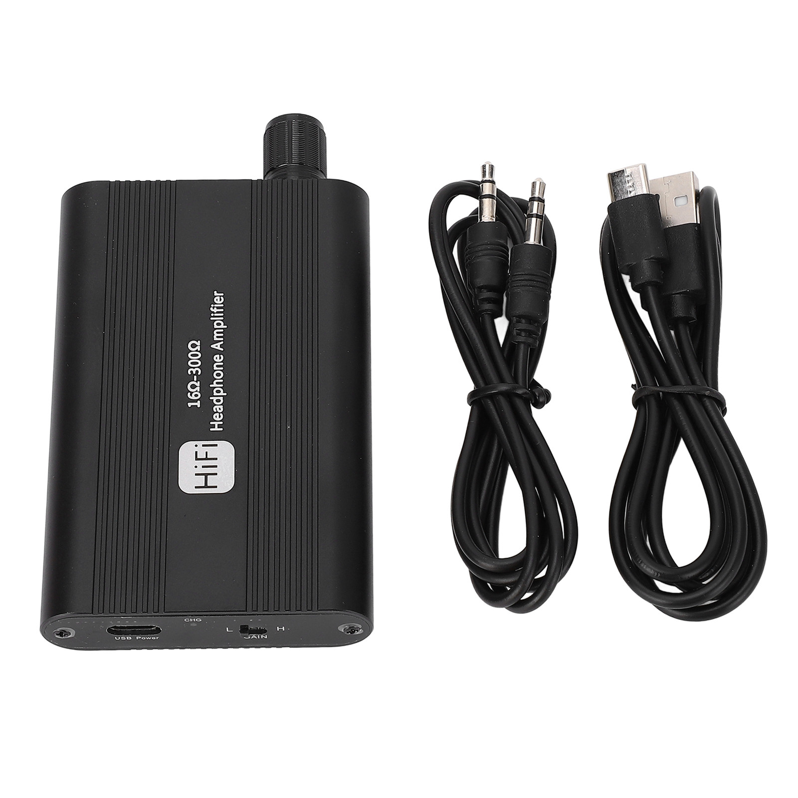 Cocosity Draagbare Hi-Fi hoofdtelefoonversterker met volumeregeling en basaanpassing, oplaadbaar met 3,5 mm aansluiting voor MP3- en MP4-apparaten