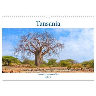 Tansania. Impressionen aus Ostafrika (Wandkalender 2027 DIN A3 quer), CALVENDO Monatskalender