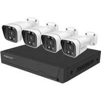 FNA 108 E B4 2T, Set schwarz/weiß, FNA108E 8-Kanal NVR, 4x V8EP Kamera
