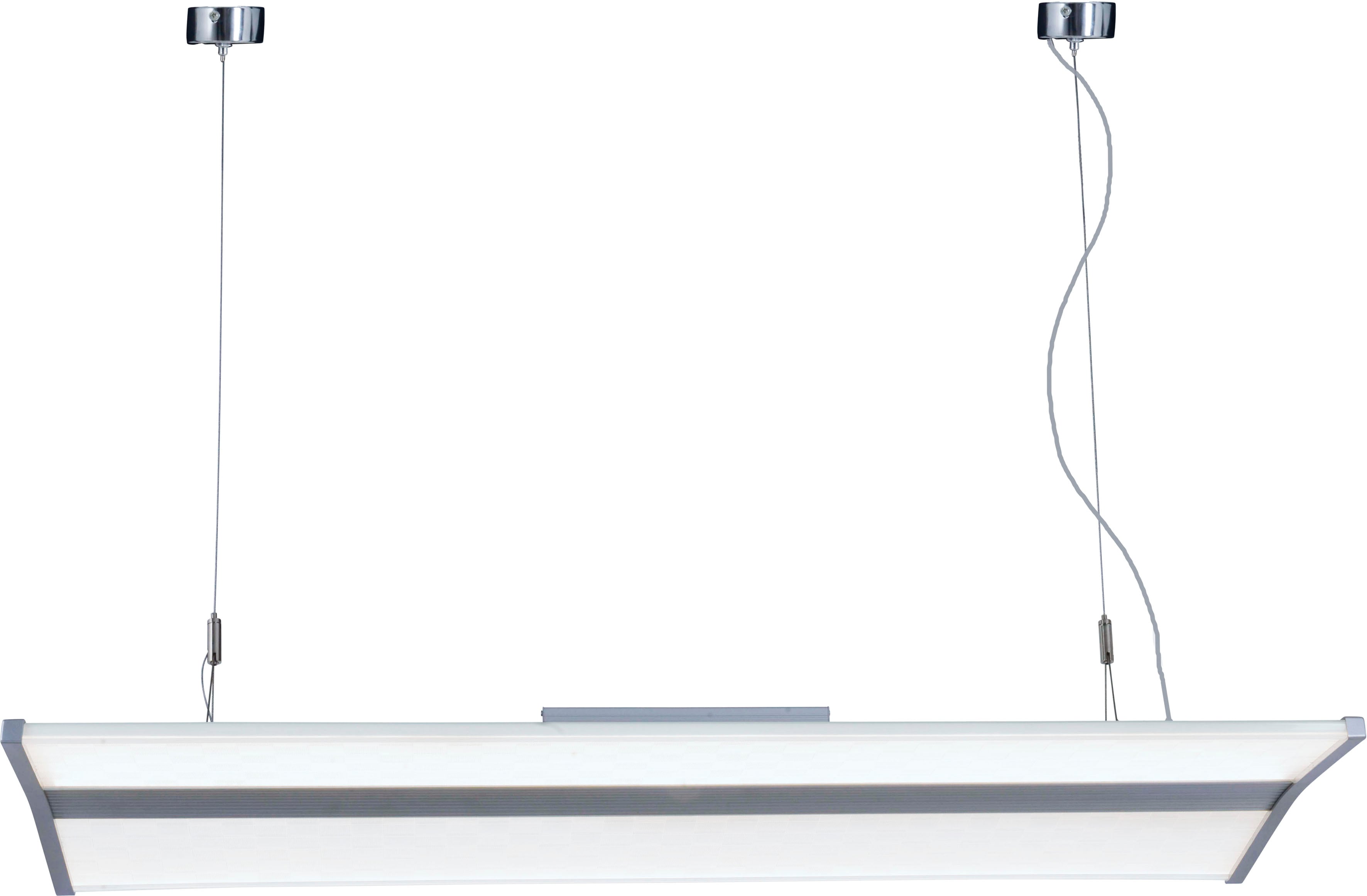NÄVE LED Pendelleuchte "Foson", grau, 1, H: 6,5cm, 1 Stk., Leuchten, Büro/Arbeitszimmer Farbe grau Lichtfarbe neutralweiß L: 80cm B: 30cm, LED Pendelleuchte