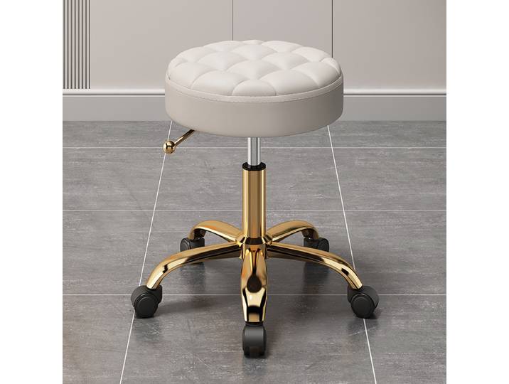 Tabouret moderne à roulettes pivotant, tabouret rond, tabouret de maquillage, chaise de manucure, chaise de barbier, tabouret de travail, chaise de coiffeur