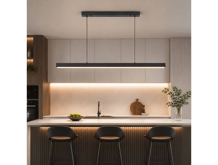 Lampe LED suspendue au design moderne, lignes de 80/100CM, sensation haut de gamme, pour Restaurants, bureaux, salles de conférence, luminaires à longue bande