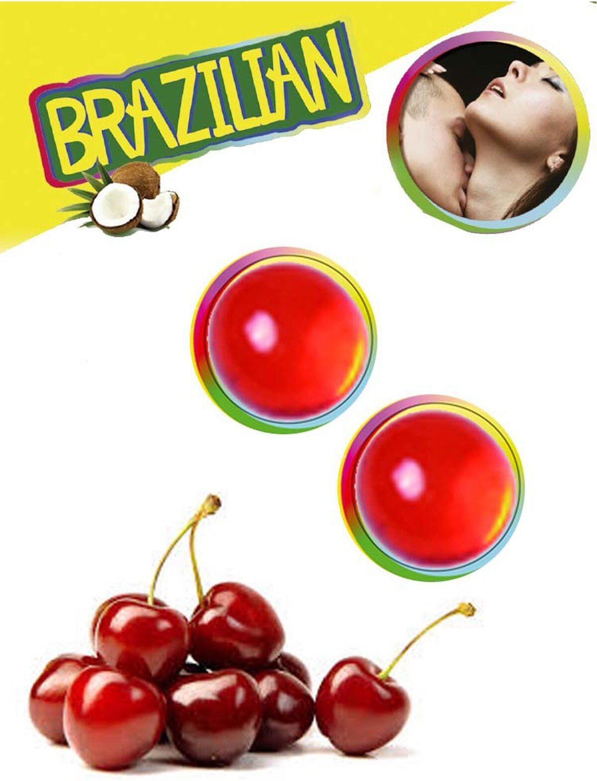 2 Brazilian balls cherry