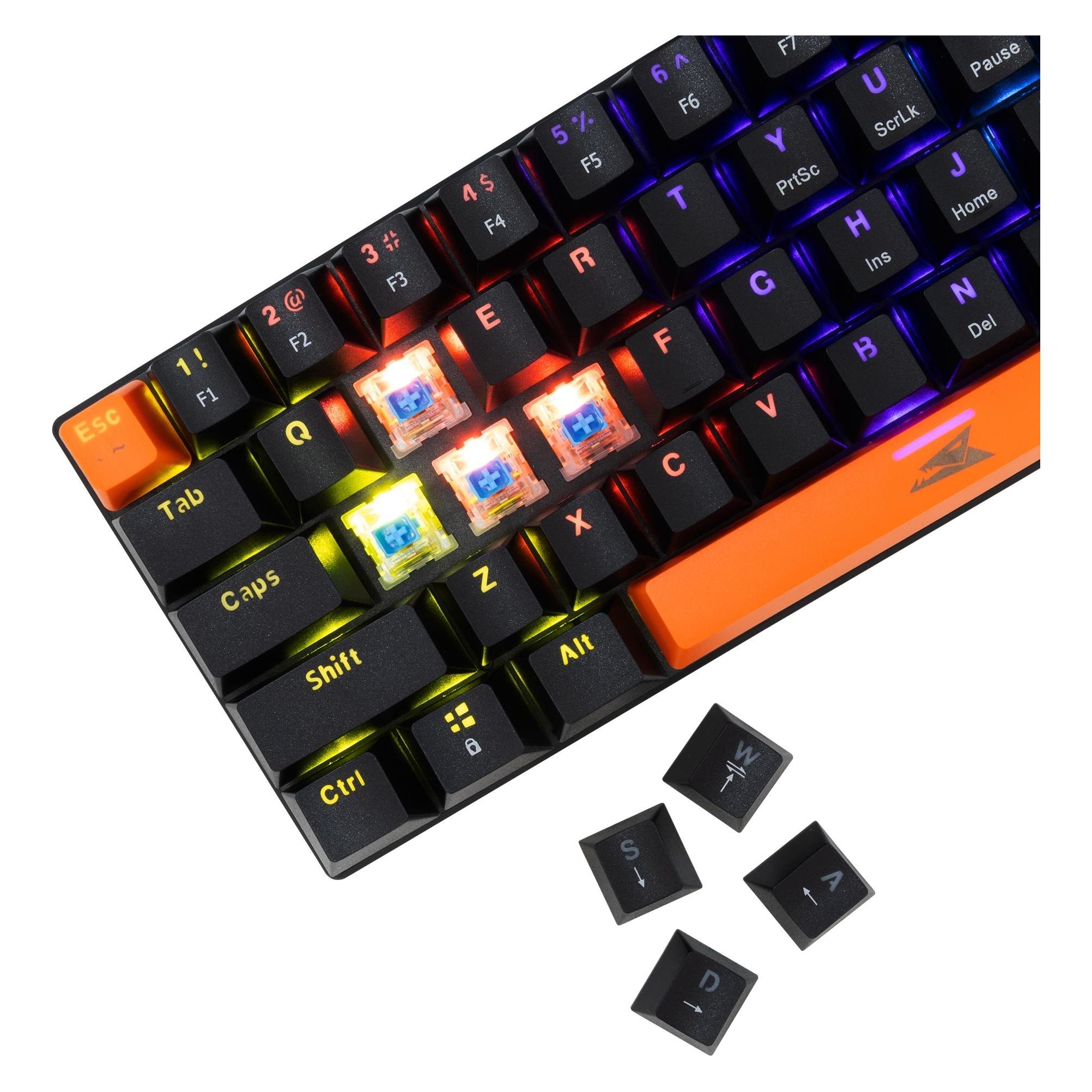 Baracuda Computer keyboard BGK-03121 Dolphin Black US Mechanical Blue Switches (US, Kabelgebunden) (DOLPHIN-B-BLUE SW)