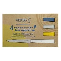 Opinel No 125 BON APPETIT CELESTE Tafelmesser-Set, 4x (4 Stk.) (2040)