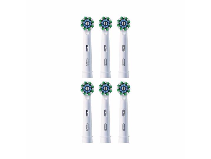 Oral-B Pro CrossAction 6er Aufsteckbürsten – Ersatzbürste/Zahnpflege Zubehör – weiss