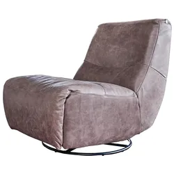 SESSEL ELEKTRISCH VERSTELLBAR CINE Taupe Leder Relaxfunktion