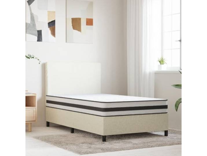 FDSAQOPT Bonnell-Federkernmatratze Mittel 100x200 cm mit Reißverschluss Atmungsaktiv, hautfreundlich, langlebig, Bezug bis 40 °C waschbar, komprimiert verpackt, Schaumstoffschicht