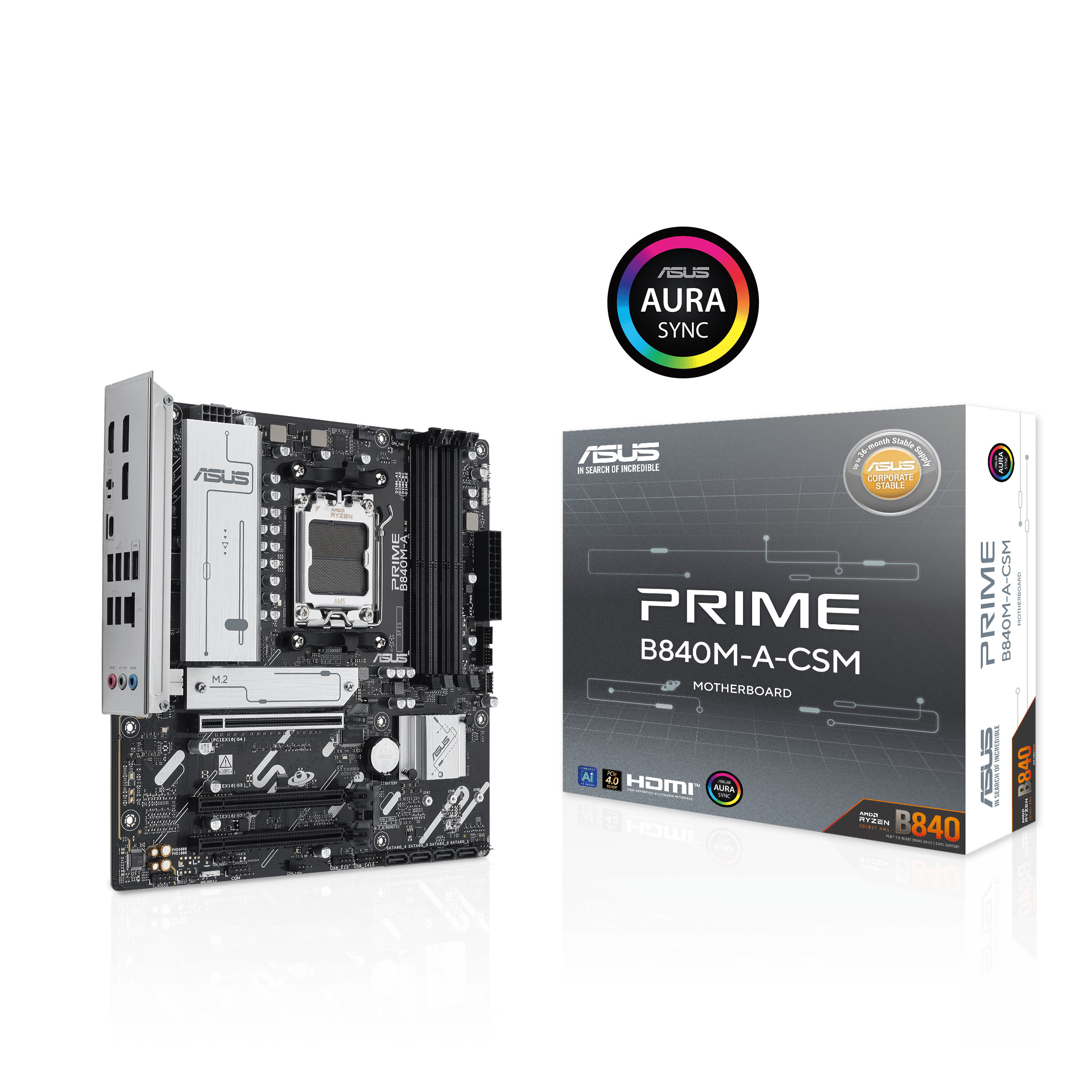 ASUS PRIME B840M-A-CSM Micro-ATX Mainboard - Sockel AM5
