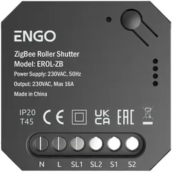 Engo Controls EROL-ZB - Sterownik Rolet ZigBee do systemu Smart podtynkowy (Gerätespezifische Fernbedienung, Bluetooth), Fernbedienung, Mehrfarbig