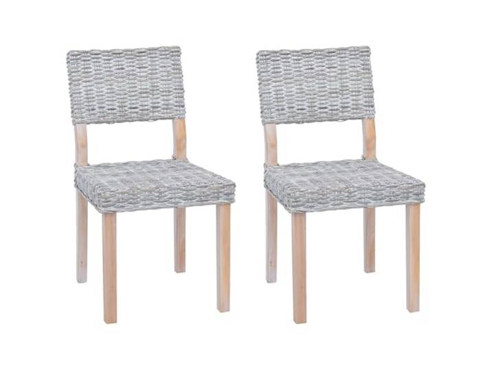 NLQMSU Gendt Esszimmerstuhl, 2 Stück, Rattan, Kubu Hohe Rückenlehne, handgewebtes Rattan, massive Kirschbaum, integrierte Fußstütze, schlankes Profil, täglicher Gebrauch