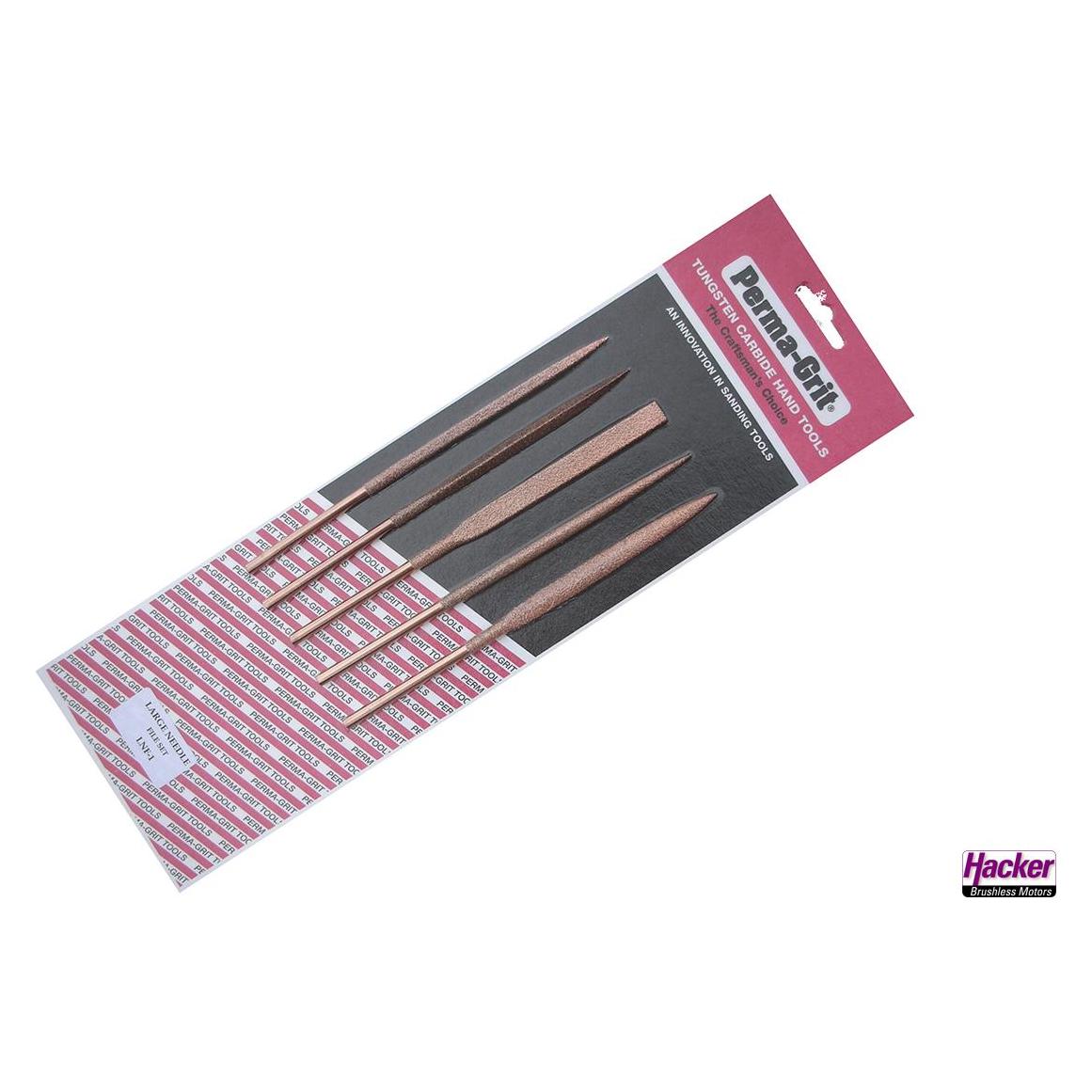 Perma-Grit Parma Grit 5tlg.-Set Nadelfeilen lang medium (180 mm) (PG1074)