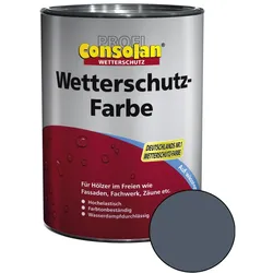 Profi  Consolan  Wetterschutz-Farbe  Schiefer-Blaugrau  2,5  L