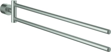 Grohe Atrio porte-serviettes 40308DC3 supersteel, 2 bras, pivotant