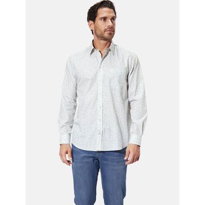 Langarmhemd BABISTA "Hemd HALDIR", Herren, Gr. L, weit, beige (beige gemustert), Obermaterial: 100% Baumwolle CO., Hemden