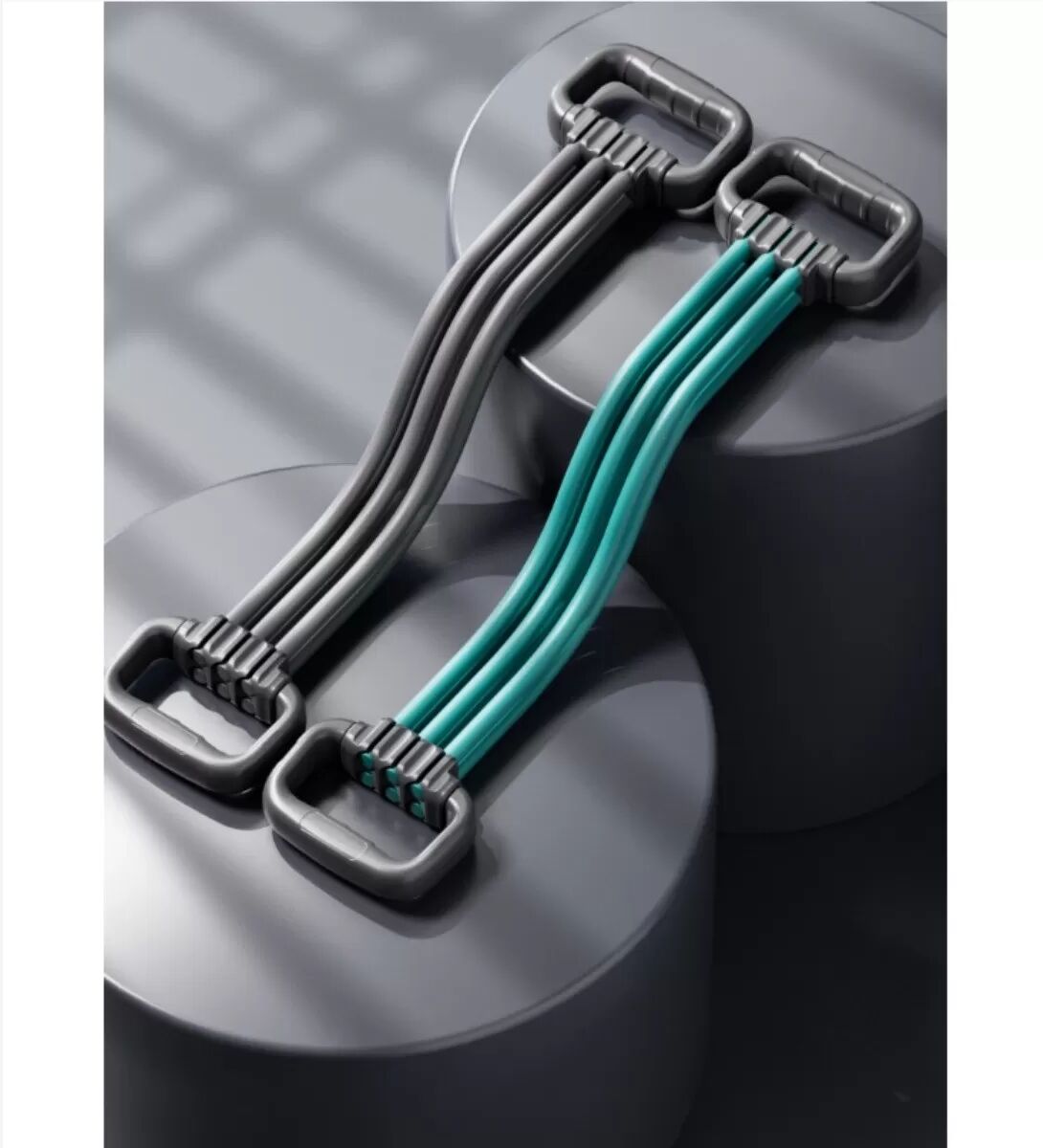 INF Ensemble Expandeur Poitrine 6 Tubes pour Homme - Résistance Réglable TPE pour Poitrine, Épaules, Bras et Jambes Le noir