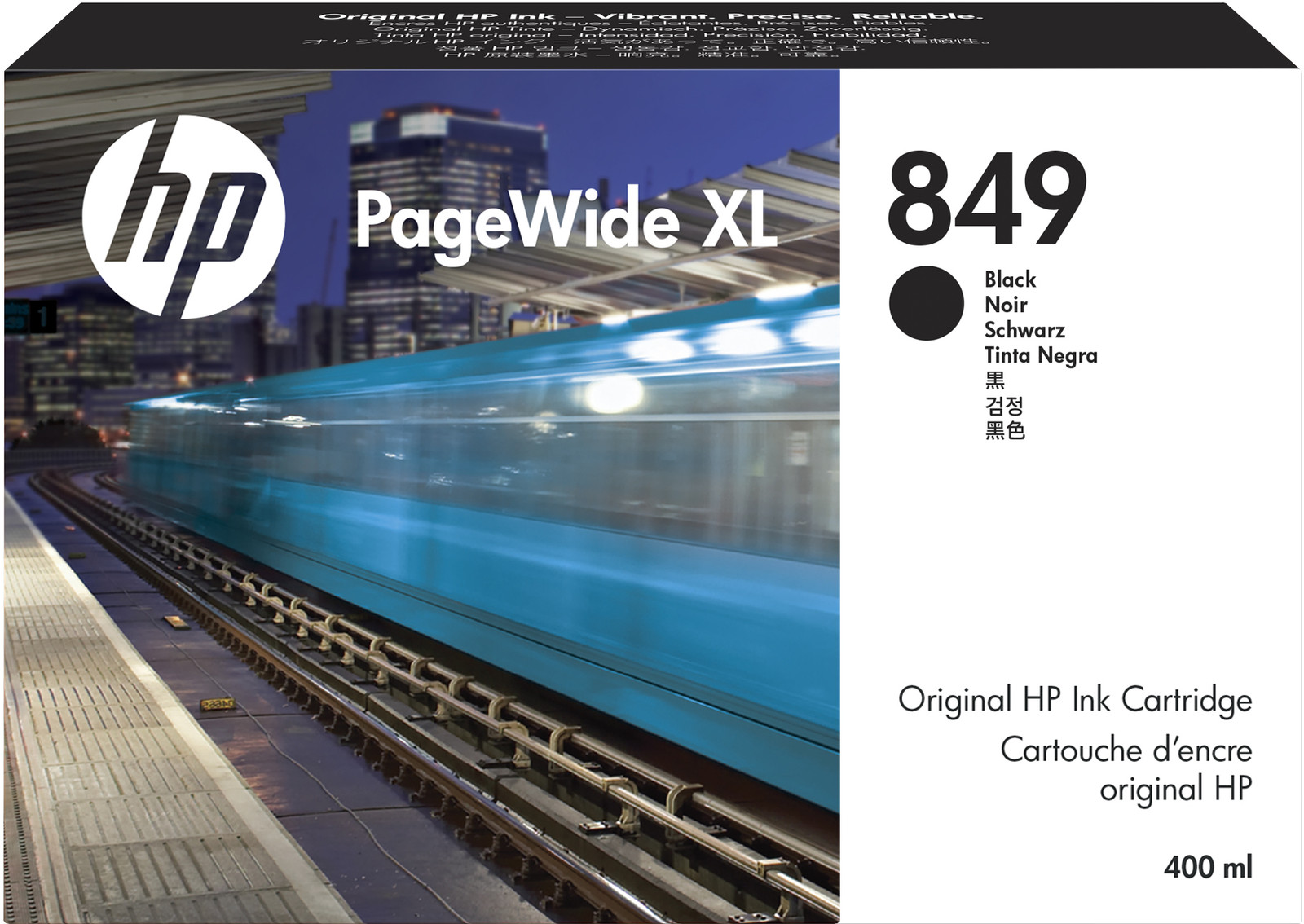 HP zwarte inktcartridge 849 PageWide XL, 400 ml, pigmentinkt, zwart