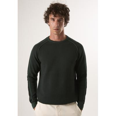 Rundhalspullover FELIX HARDY "Basic-Pullover mit Rundhalsausschnitt", Herren, Gr. XXL, grün, 100% Baumwolle, Rundhals, Pullover Rundhalspullover