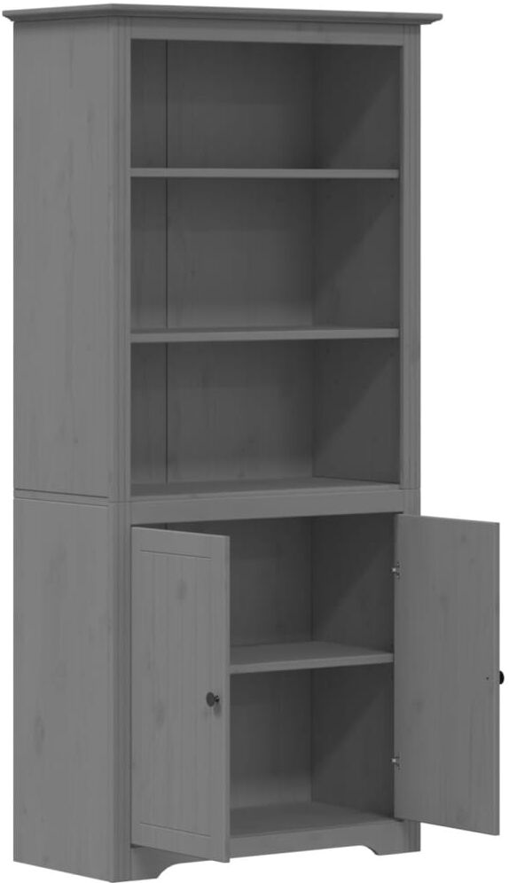 vidaXL Bibliothèque BODO gris 82x40x173 cm bois de pin massif