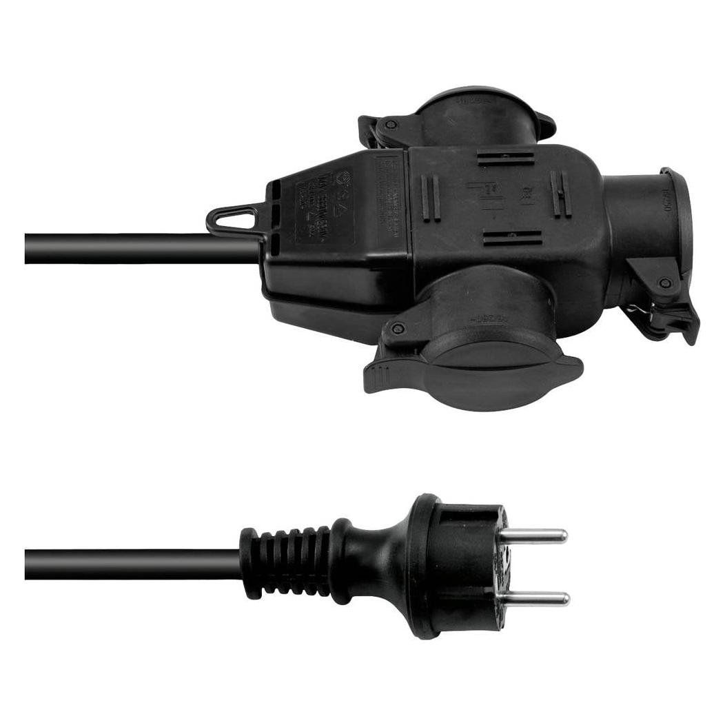 Eurolite Verlängerung 3x2,5 3m 3-fach (3 m, CEE 7/3) (3024701D)