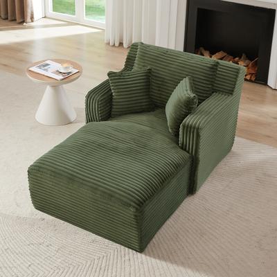 Corduroy Upholstery Indoor Single Chaise Lounges Sofa