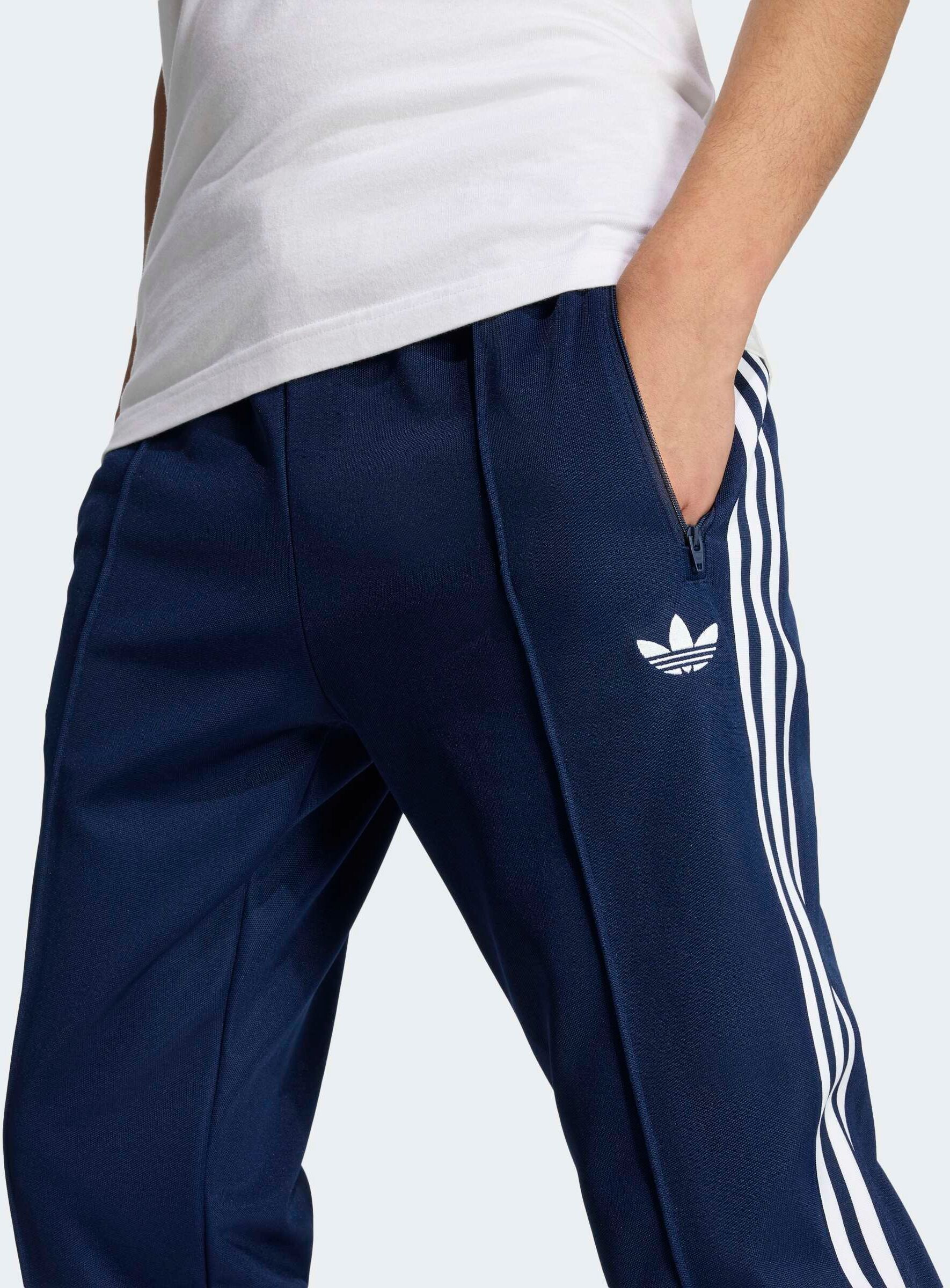 Sporthose ADIDAS ORIGINALS "BECKENBAUER", Herren, Gr. XXL, N-Gr, night indigo, normal, gr., Obermaterial: 52% Baumwolle, 48% Polyester, Hosen Sporthose