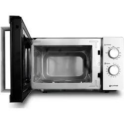 Grunkel Mikrowelle mit Grill Silberfarben 700 W 20 L, Mikrowelle, Silber