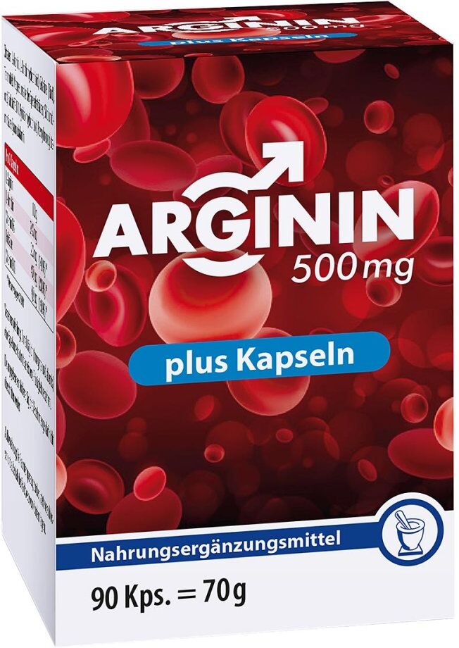 Arginin 500 mg Plus Kapseln 90stk