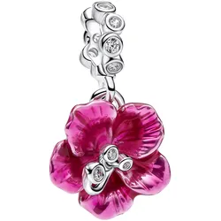 Pandora 794698C01 Charm-Anhänger Silber Hibiskus-Blüte