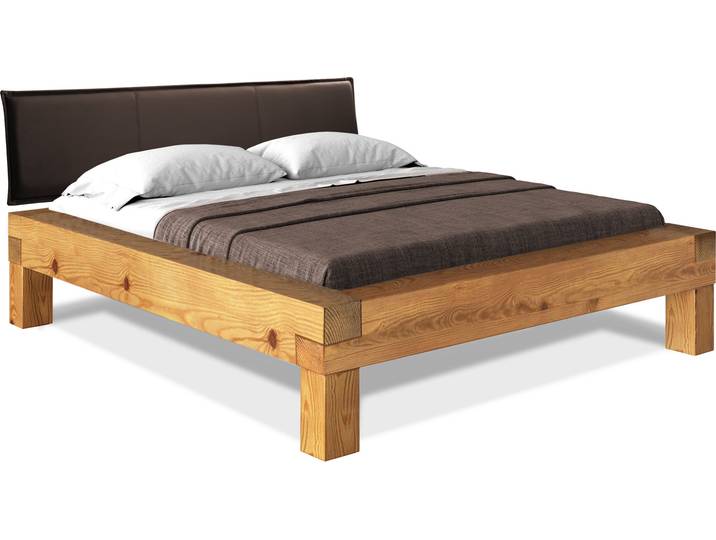 CURBY 4-Fuß-Balkenbett mit Polsterkopfteil, Material