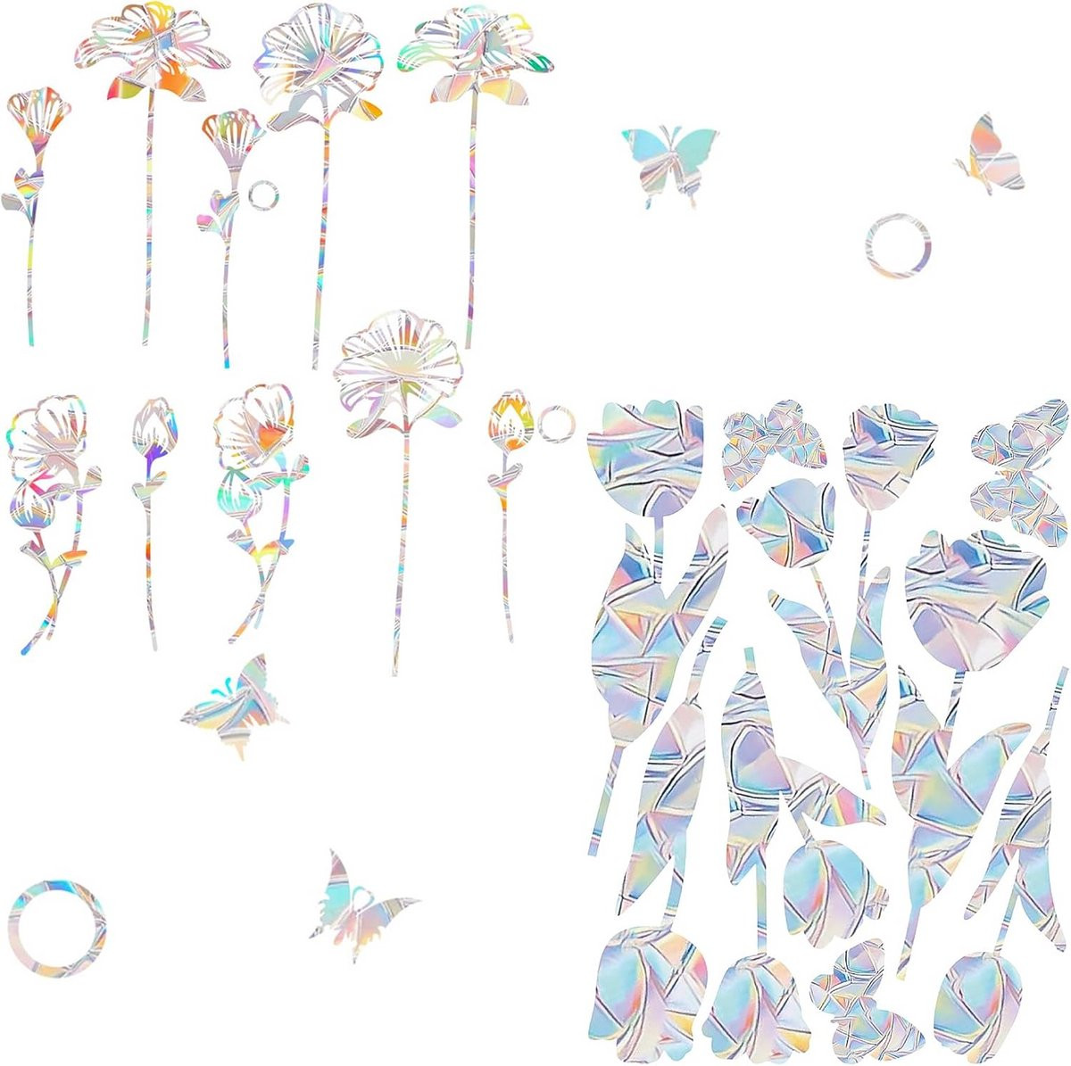 Regenboog Zonnevanger Raamstickers - Antivogel Botsbescherming & Decoratieve Prisma Folie voor Glas