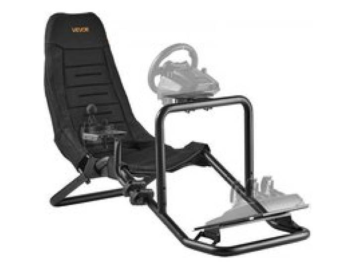 VEVOR Lenkständer, Racing Wheel Stand für integrierte Simulator-Cockpits, für Logitech G25, G27, G29, G920, G923, Thrustmaster T300RS, TX F458, T500RS, T3PA-PRO (F1/GT) und CSR-Pedale, Schwarz
