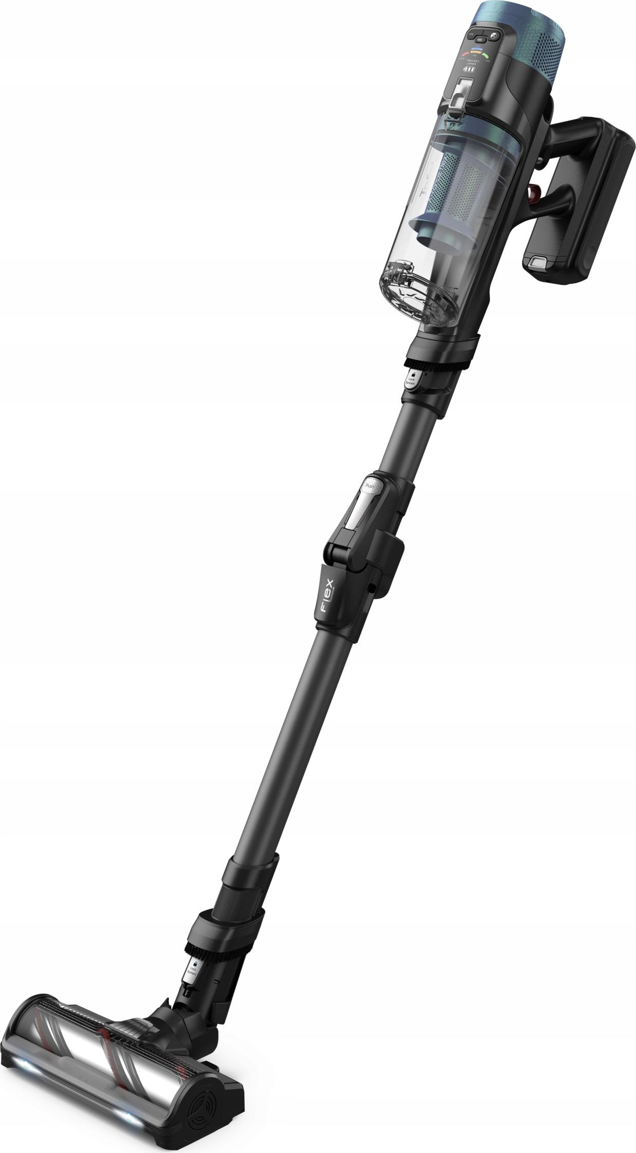 TEFAL TY9BD1WO TY9BD1 X-Force Flex Akku-Staubsauger 14.80 Aerospin Aqua Schwarz und Türkis