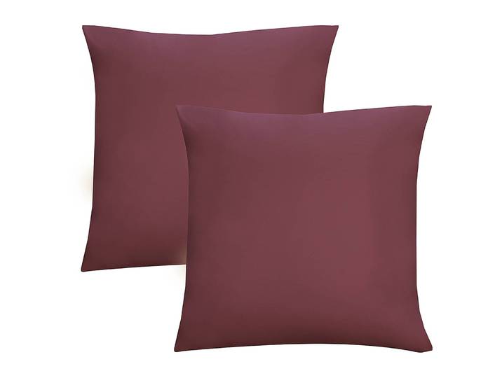 Taies d’oreiller 0077144 II lot de 2 Rouge/Mûre Jersey