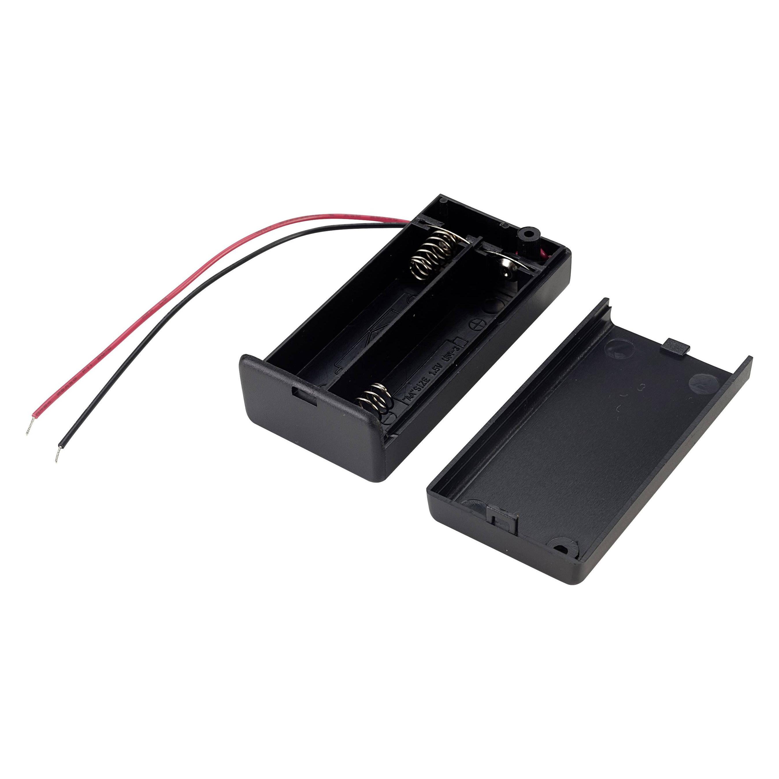 Tru Components Batteriehalter 2x Kabel (SBH-321-3A)
