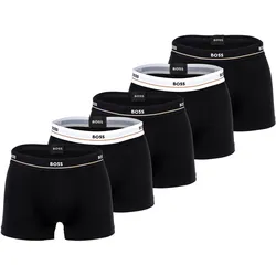 BOSS Herren Trunks, 5er Pack -  5P Essential, Boxershorts, Cotton Stretch, Logo Schwarz / M