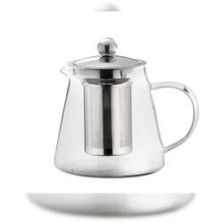 Weis Glas Teekanne 800ml mit Teefilter aus Edelstahl 17046