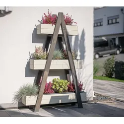 Westmann Holz Pflanzenregal Ella | Grau | 101x25x147 cm | Größe - Grau
