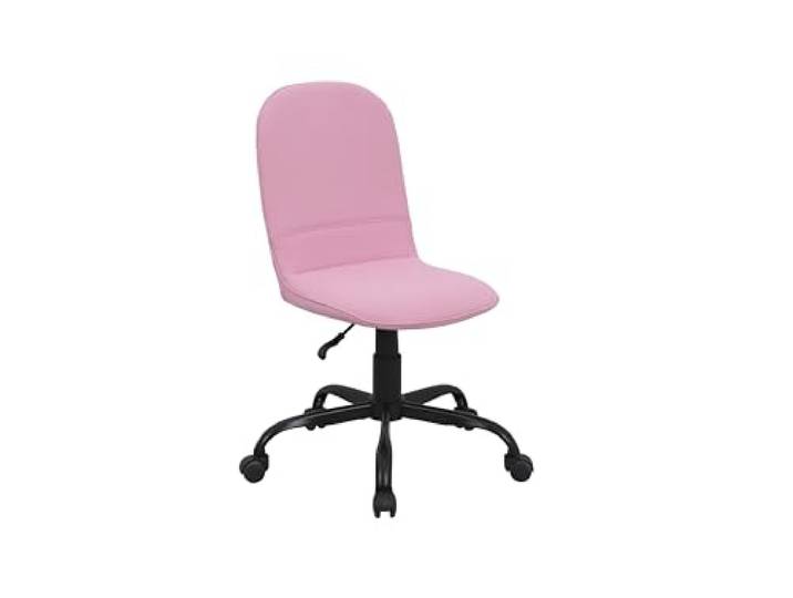byLIVING Bürostuhl Trolly Drehstuhl, Metall schwarz, Bezug Webstoff pink