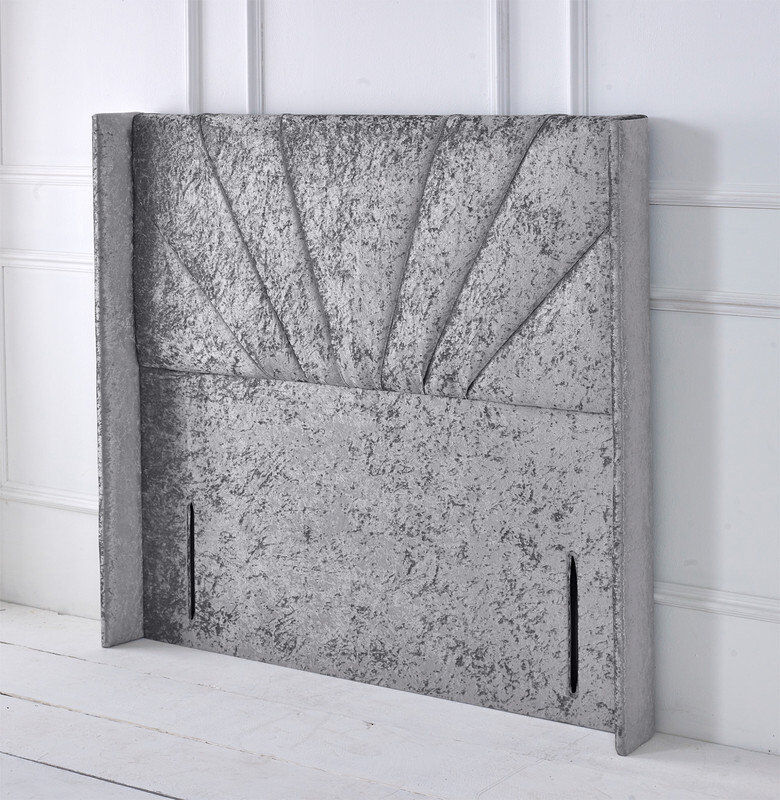 Canora Grey Upholstered Velvet Headboard Grey Super King (6')
