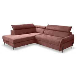Ecksofa Romeo Stoff Ziegel