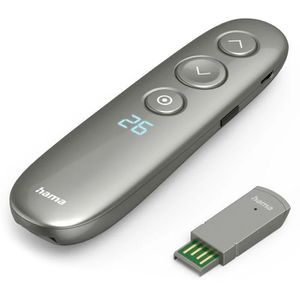 Hama Presenter Spot-Pointer V2, 00139919, anthrazit, mit digitalem Pointer, USB, mit Akku, bis 20 m