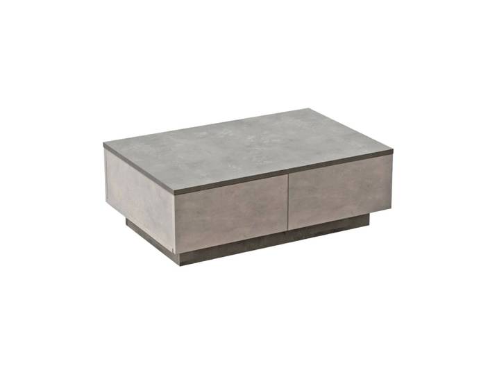 Table basse effet bois argent, anthracite 90x60 cm