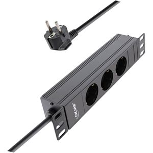 InLine Steckdosenleiste 16420I, mit 2m Kabel, 3-fach in schwarz