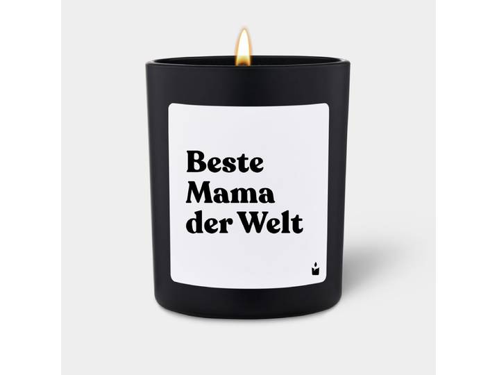 Duftkerze Schwarz Woody Beste Mama der Welt
