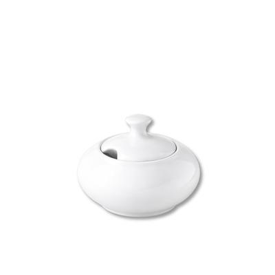 Wilmax England Wilmax Zuckerdose mit Deckel 250 ml Weiß Porzellan, 1er Set