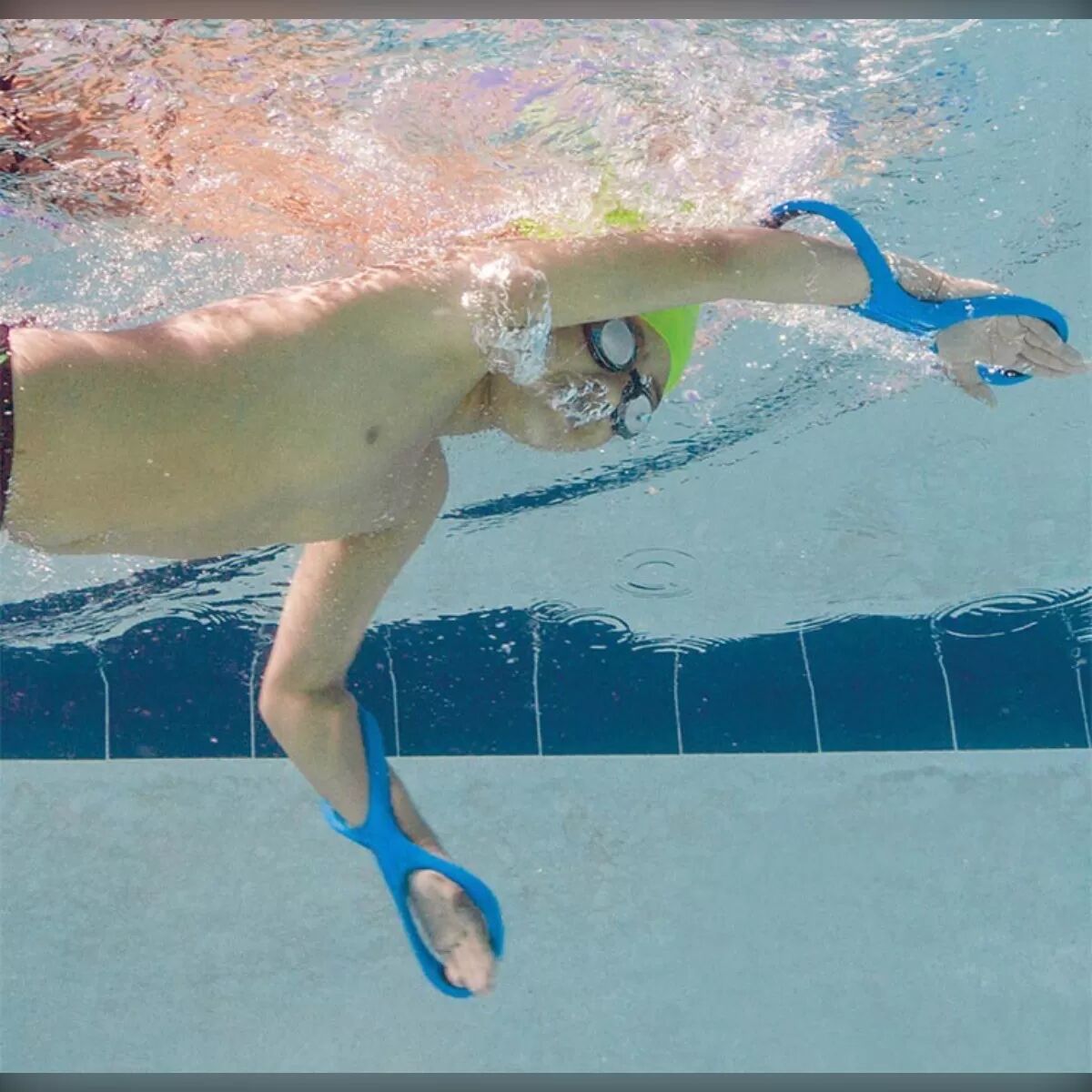 INF Schwimm-Ellbogen-Trainer: Verbesserung der Schlagtechnik & Effizienz Blau
