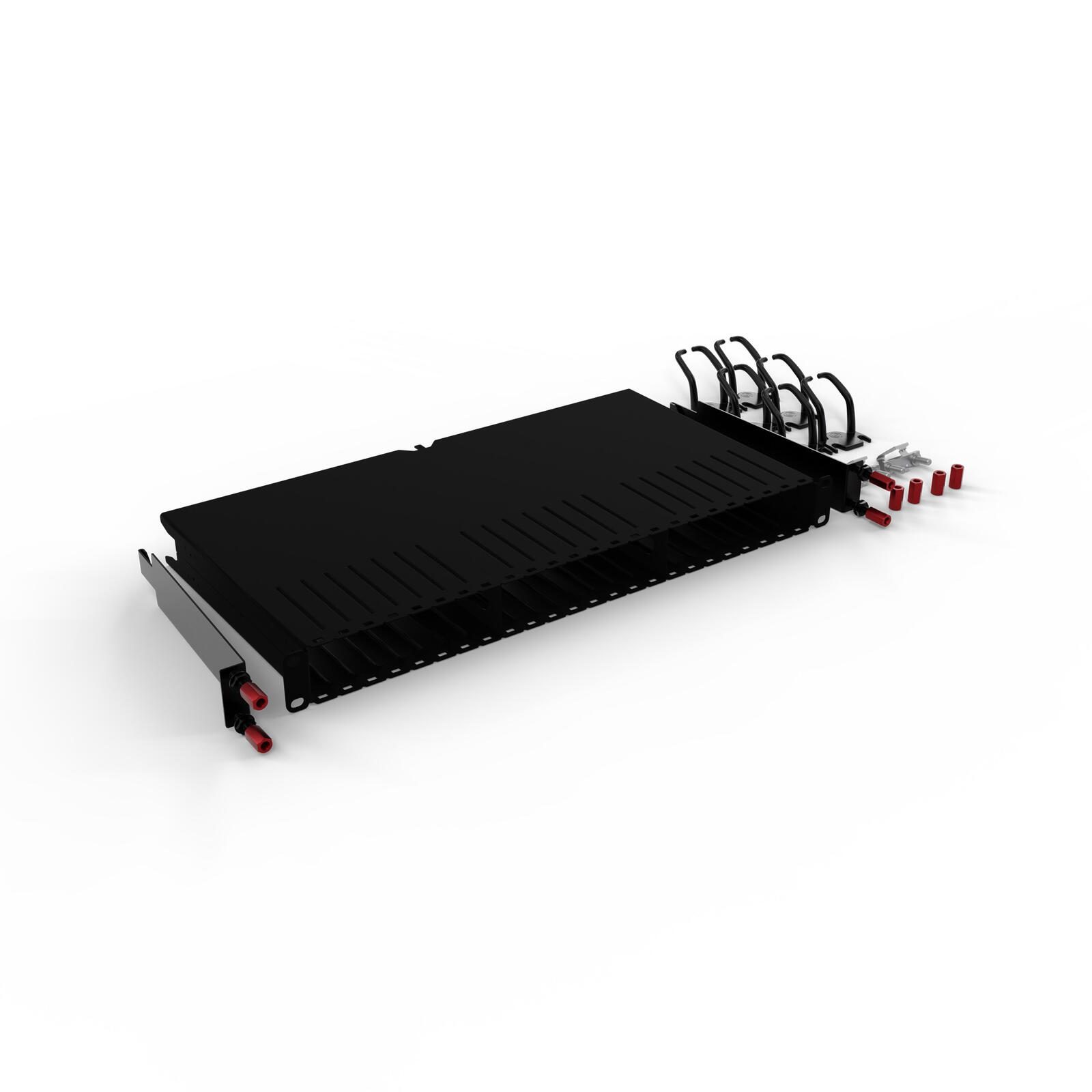 Patchbox patchbox.one Patch-Panel-Gehäuse, Leerbox für bis zu 24 Kassetten, schwarz RAL 9005 PONEFRAME
