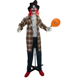EUROPALMS Halloween Figur Clown Hatty, animiert, 180 cm